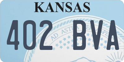 KS license plate 402BVA
