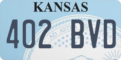 KS license plate 402BVD