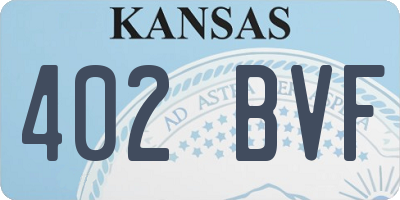 KS license plate 402BVF