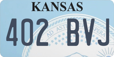 KS license plate 402BVJ