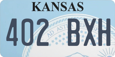 KS license plate 402BXH
