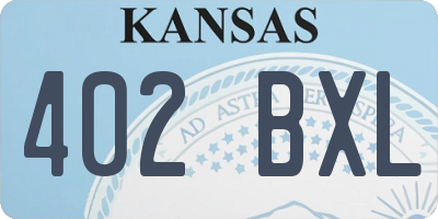 KS license plate 402BXL