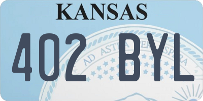KS license plate 402BYL