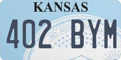 KS license plate 402BYM
