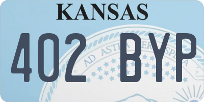 KS license plate 402BYP