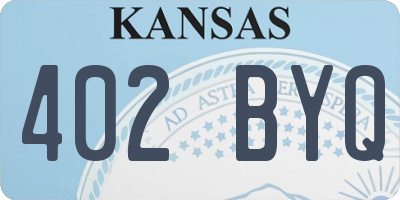 KS license plate 402BYQ