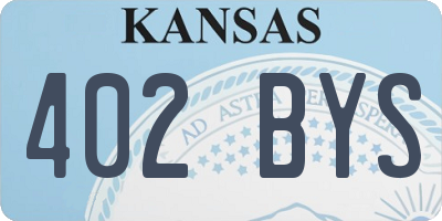 KS license plate 402BYS