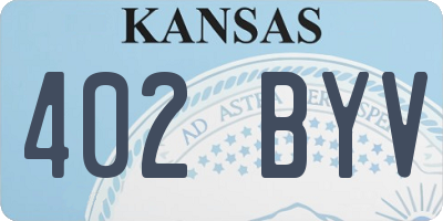 KS license plate 402BYV