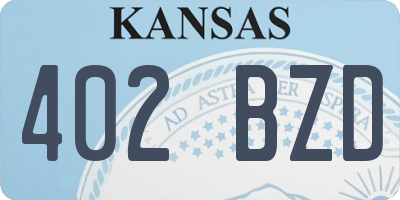 KS license plate 402BZD