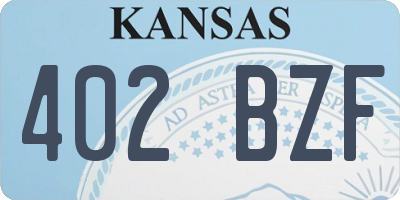 KS license plate 402BZF
