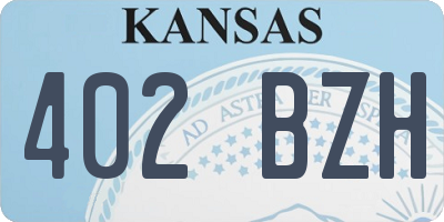 KS license plate 402BZH