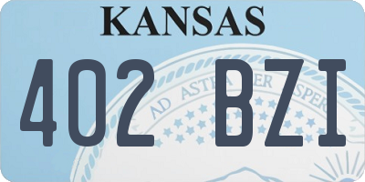KS license plate 402BZI