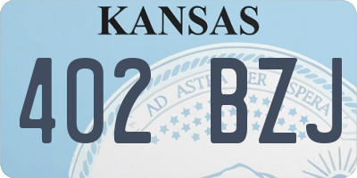 KS license plate 402BZJ