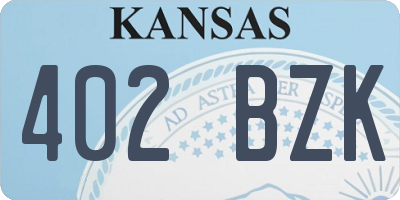 KS license plate 402BZK