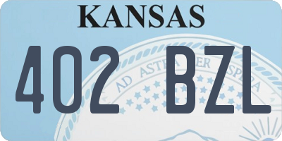 KS license plate 402BZL