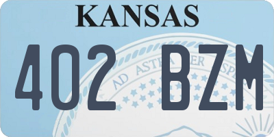 KS license plate 402BZM