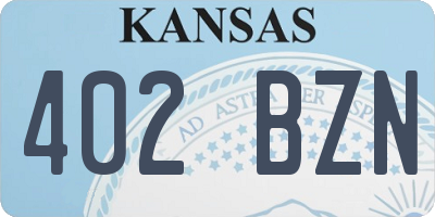KS license plate 402BZN
