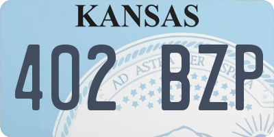 KS license plate 402BZP