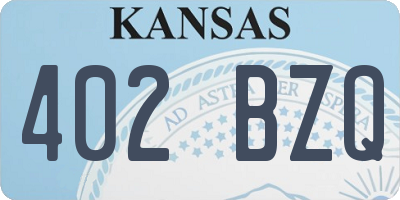 KS license plate 402BZQ