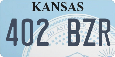 KS license plate 402BZR
