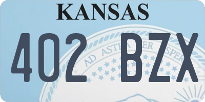 KS license plate 402BZX