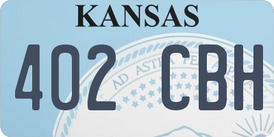 KS license plate 402CBH