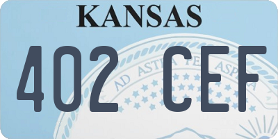 KS license plate 402CEF