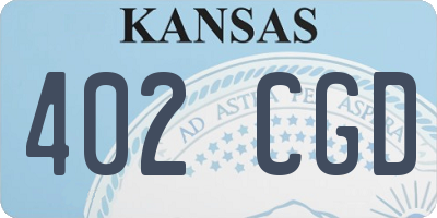 KS license plate 402CGD