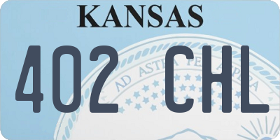 KS license plate 402CHL