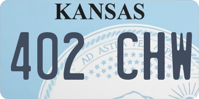 KS license plate 402CHW