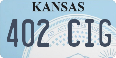 KS license plate 402CIG