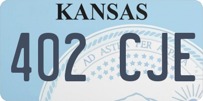 KS license plate 402CJE