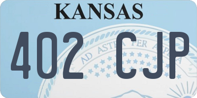 KS license plate 402CJP