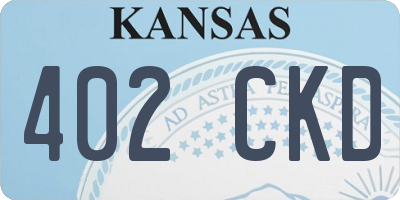 KS license plate 402CKD