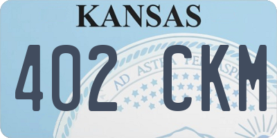 KS license plate 402CKM