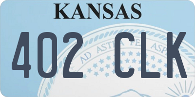 KS license plate 402CLK