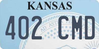 KS license plate 402CMD