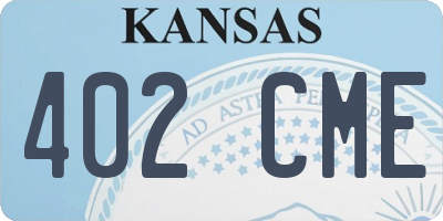 KS license plate 402CME