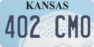 KS license plate 402CMO