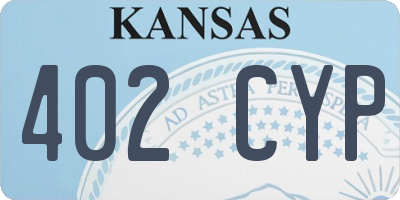 KS license plate 402CYP