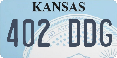 KS license plate 402DDG