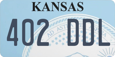 KS license plate 402DDL