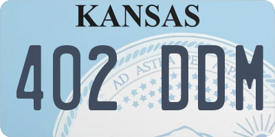 KS license plate 402DDM