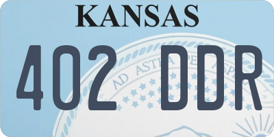 KS license plate 402DDR