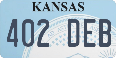 KS license plate 402DEB