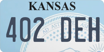 KS license plate 402DEH