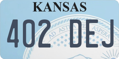 KS license plate 402DEJ