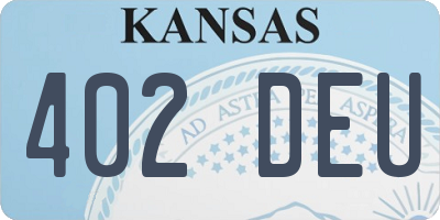 KS license plate 402DEU