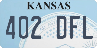 KS license plate 402DFL