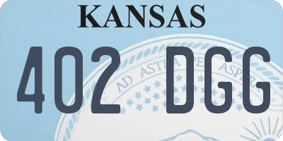 KS license plate 402DGG